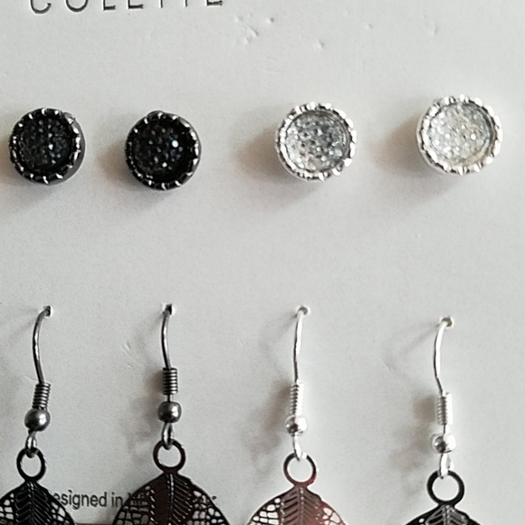 6 pairs of Pretty Leaf & Stud Earrings - Picture 6 of 6